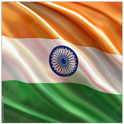 Indian national tricolor flag. independence day concept. photo