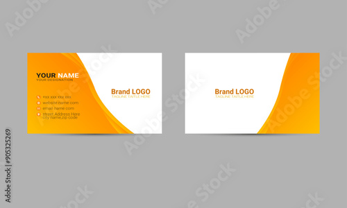 Creative modern professional business card for design identity with Front and Back 