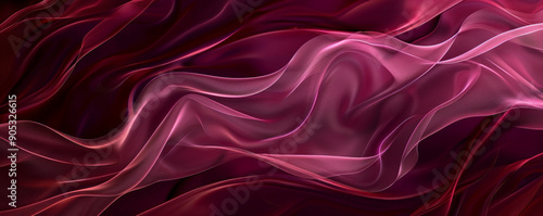 A rich burgundy background with soft, flowing lines and curves in various shades of burgundy and pink, giving a sense of organic movement and fluidity.