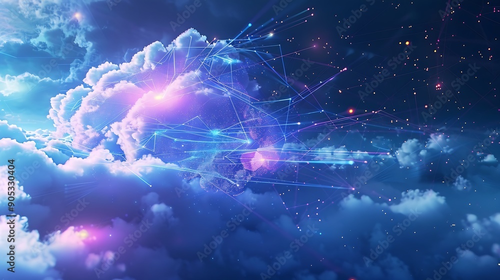 Obraz premium Data exchange digital technology background software development cloud computing Business Intelligence global network Data analysis techician team computer programming internet technol : Generative AI