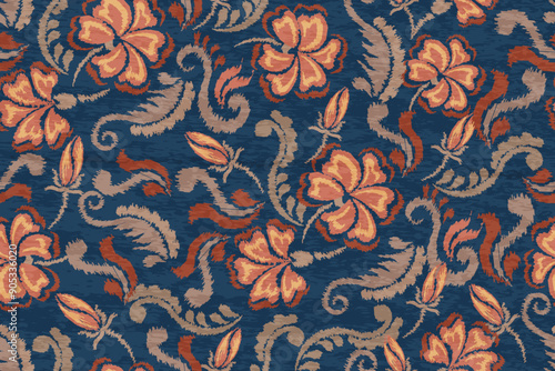 Wallpaper Mural floral pattern in vector, suitable for fabric, clothing, covers, motifs, wallpaper, etc. Torontodigital.ca