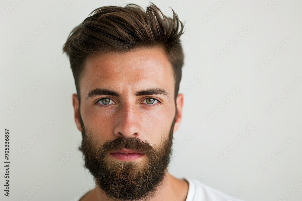medium shot frames the subject's face andshoulders against a clean white background medium shot frames the subject's face andshoulders against a clean white background