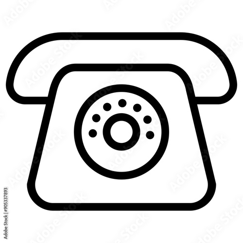 Phone icon in thin line style vector illustration graphic design