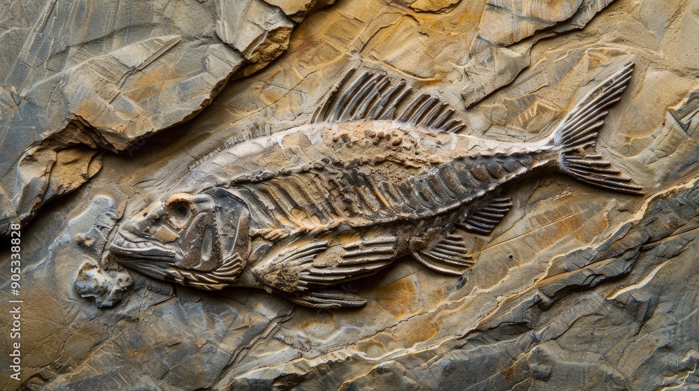 Fossilized fish texture ideal for natural background Fossilized fish texture ideal for natural background