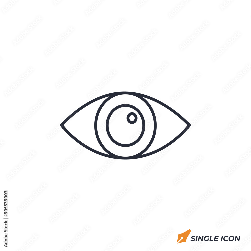 Eye icon vector illustration. Eye symbol isolated on white background Eye icon vector illustration. Eye symbol isolated on white background