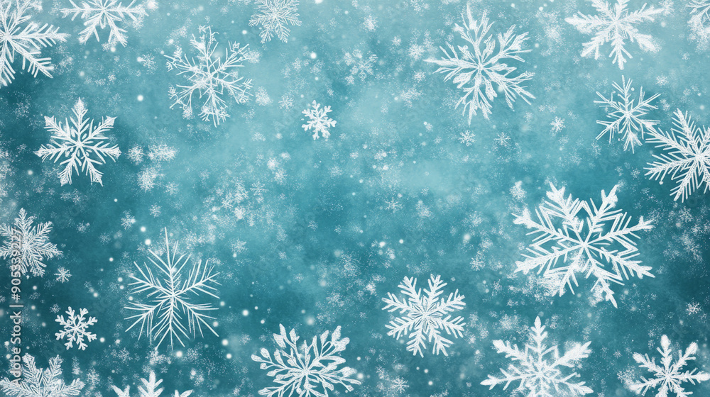 Snow-covered cyan background with intricate white snowflakes, forming a crisp Christmas winter design. The cyan hue adds a cool, festive feel. Snow-covered cyan background with intricate white snowflakes, forming a crisp Christmas winter design. The cyan hue adds a cool, festive feel.