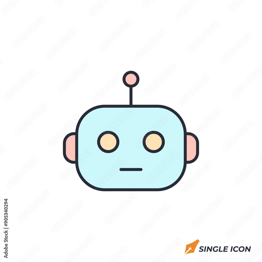 Fototapeta premium Robot icon vector illustration. Robot symbol isolated on white background