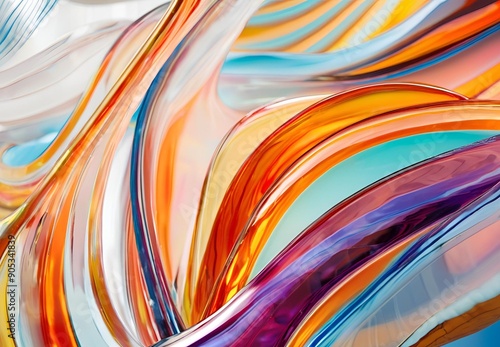 The flow of multicolored water in an abstract, artistic style can be a mesmerizing and dynamic visual. 