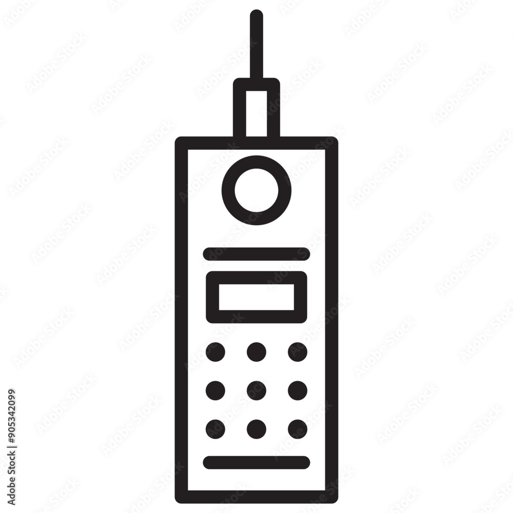 mobile phone icon in thin line style vector illustration graphic design mobile phone icon in thin line style vector illustration graphic design