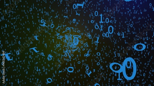 Abstract binary numbers background. Big data pattern, digital technology concept. 