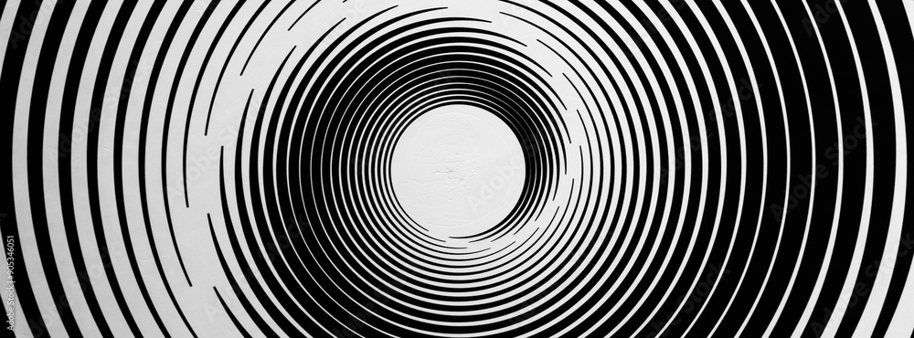 Optical illusion horizontal background. Abstract curves, geometric effect.