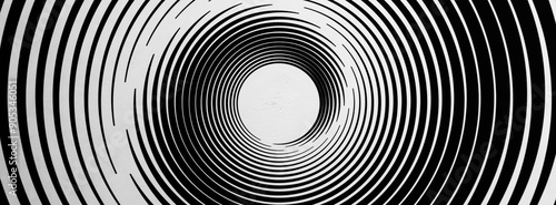 Obraz na płótnie Optical illusion horizontal background. Abstract curves, geometric effect. w salonie