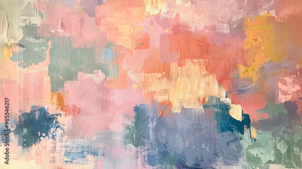 Abstract art with soft pastel hues and expressive brushwork creating a dreamy effect Abstract art with soft pastel hues and expressive brushwork creating a dreamy effect