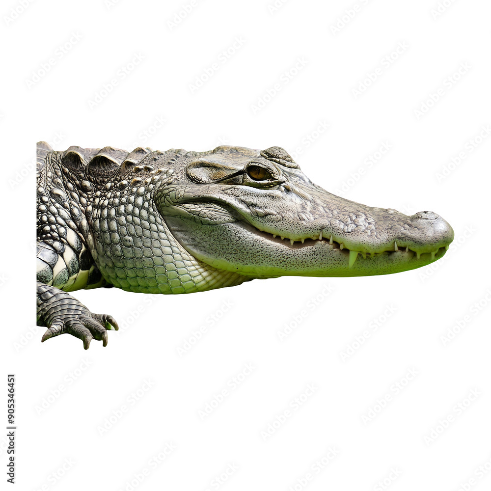 Obraz premium alligator resting isolated on transparent background