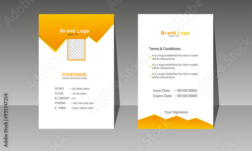 Creative Business ID Card Template Clean, Customizable Design layout vip ID 