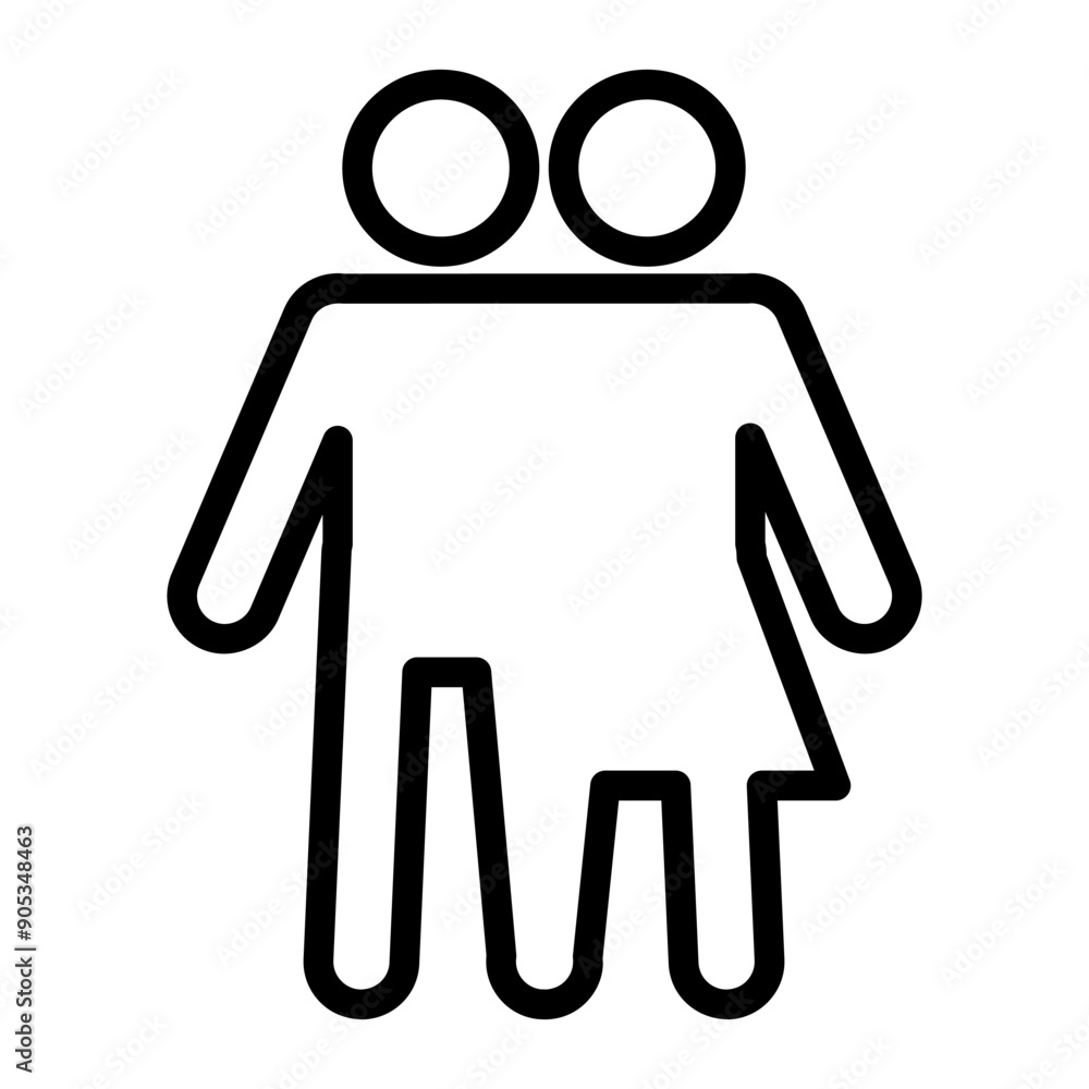 Family icon in thin line style vector illustration graphic design Family icon in thin line style vector illustration graphic design