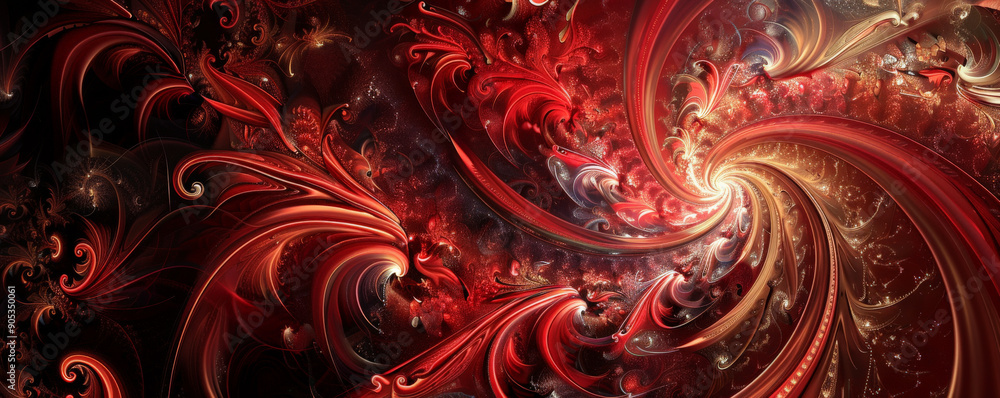 Scarlet abstract background featuring intricate, swirling patterns and designs, adding depth and complexity. Scarlet abstract background featuring intricate, swirling patterns and designs, adding depth and complexity.