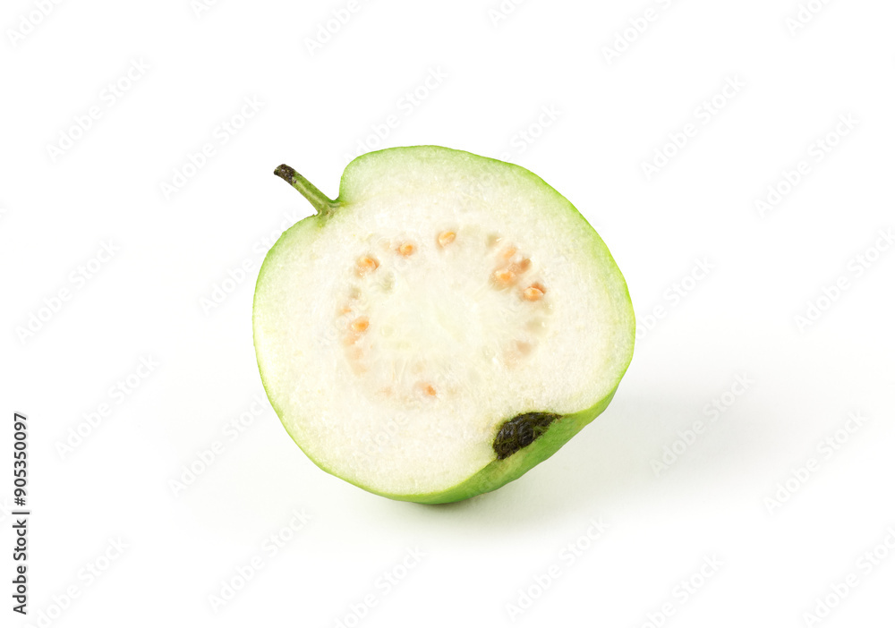 Guava Cut Fruit on white background Guava Cut Fruit on white background