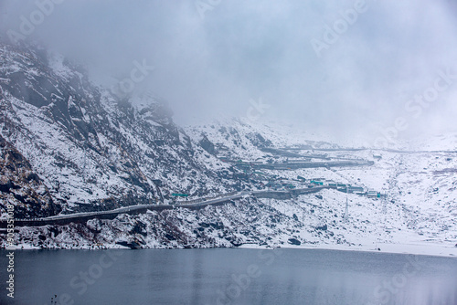 Tsomgo Lake, also known as Tsongmo Lake or Changgu Lake, is a glacial lake in Changu in the Gangtok district of the Indian state of Sikkim, India photo