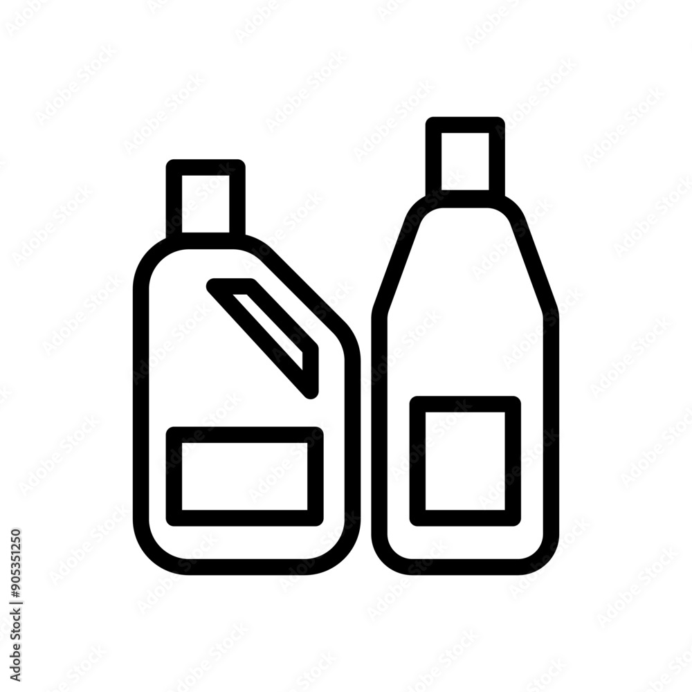 Liquid floor cleaner icon in thin line style vector illustration graphic design Liquid floor cleaner icon in thin line style vector illustration graphic design