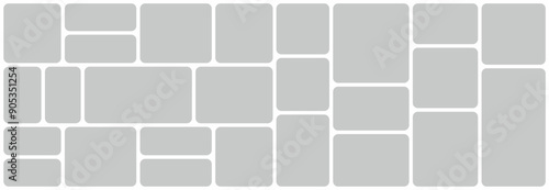 comics page grid layout abstract photo frames and digital photo wall template