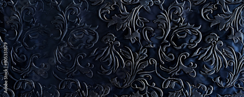 Navy blue texture with a delicate, floral pattern, adding elegance and charm.