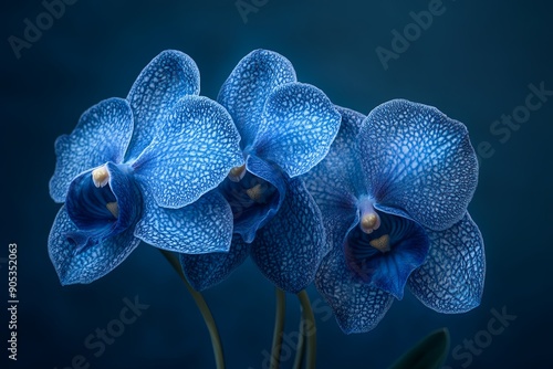 Blue Vanda Orchids photo