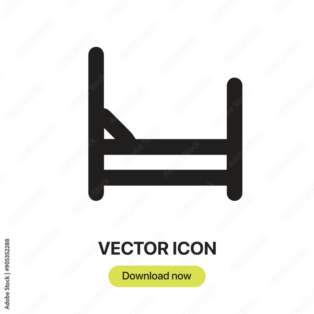 Medical Bed icon vector. Linear-style sign for mobile concept and web design. Medical Bed symbol illustration. Pixel vector graphics - Vector. Medical Bed icon vector. Linear-style sign for mobile concept and web design. Medical Bed symbol illustration. Pixel vector graphics - Vector.