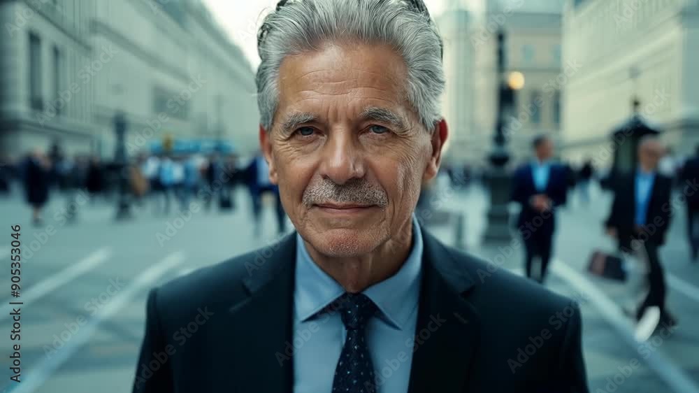 A man in his 50s stands confidently in a busy city square his salt and pepper hair adding to his distinguished look. The bustling background captures the fastpaced lifestyle of A man in his 50s stands confidently in a busy city square his salt and pepper hair adding to his distinguished look. The bustling background captures the fastpaced lifestyle of