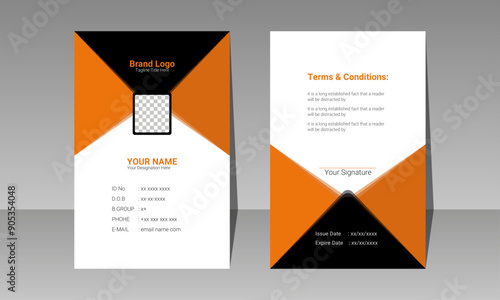 Innovative ID Badge Design  Clean Editable & Modern template layout for registration stylish 