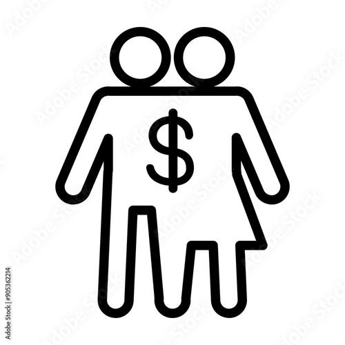 Insurance icon in thin line style vector illustration graphic design