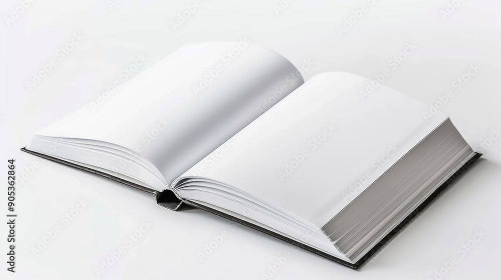 Book template on white backdrop Book template on white backdrop