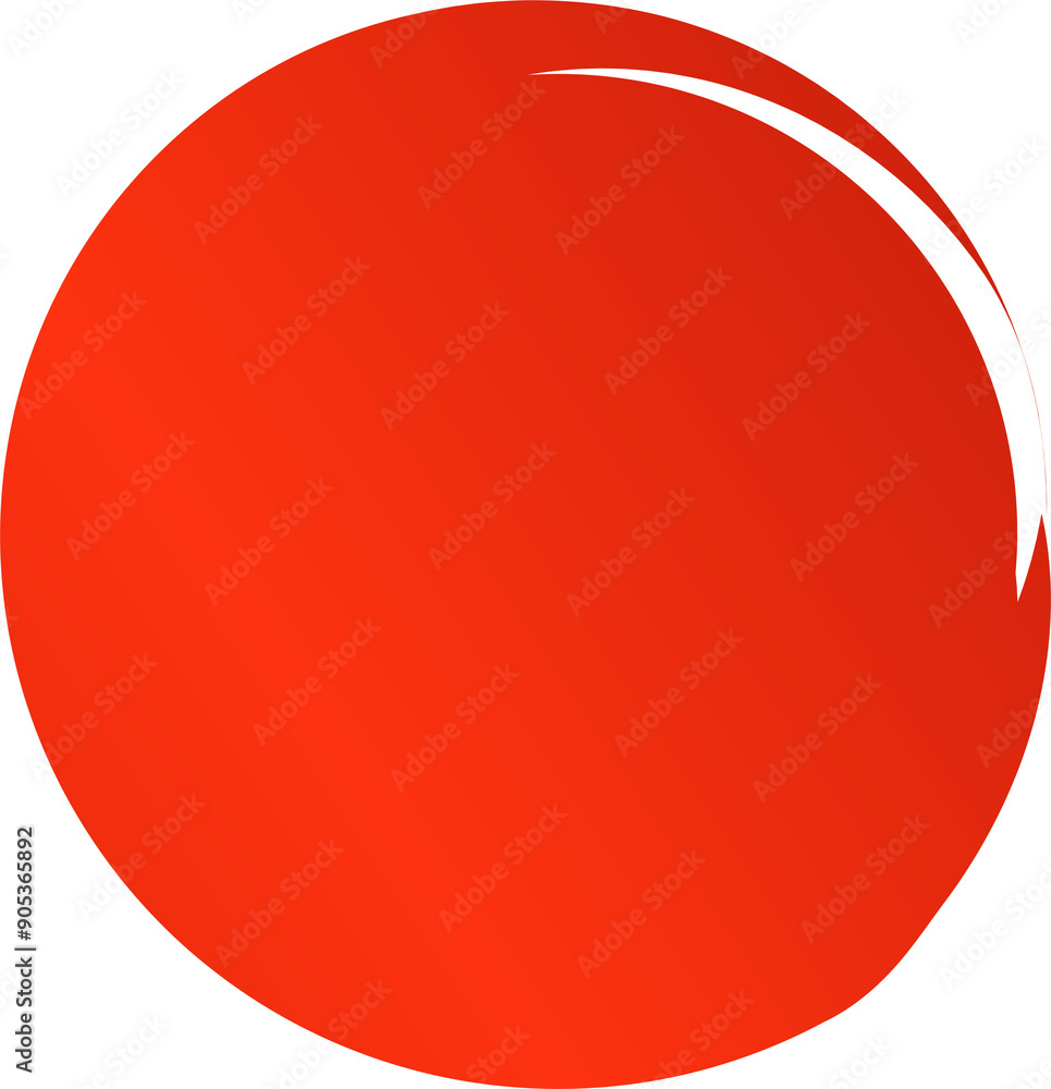 Red round brush painted, ink stamp, circle banner Red round brush painted, ink stamp, circle banner