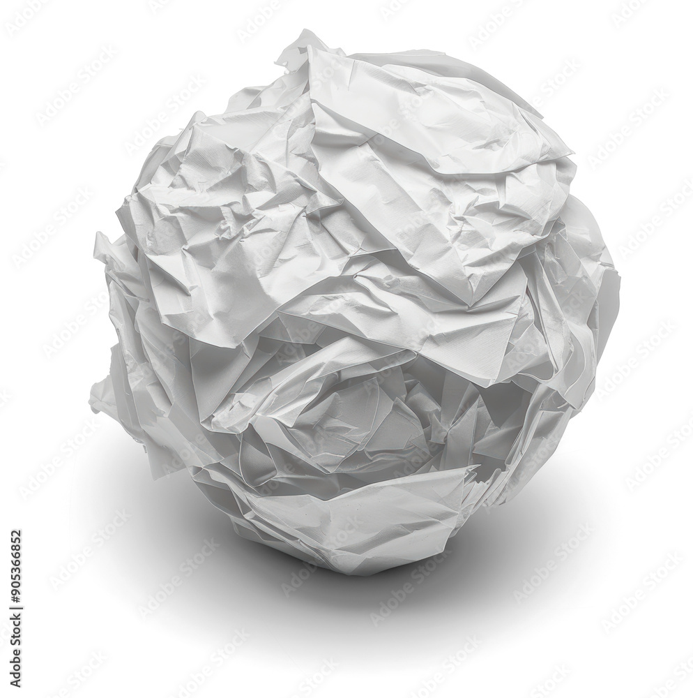 A crumpled ball of paper isolated on transparent background. PNG A crumpled ball of paper isolated on transparent background. PNG