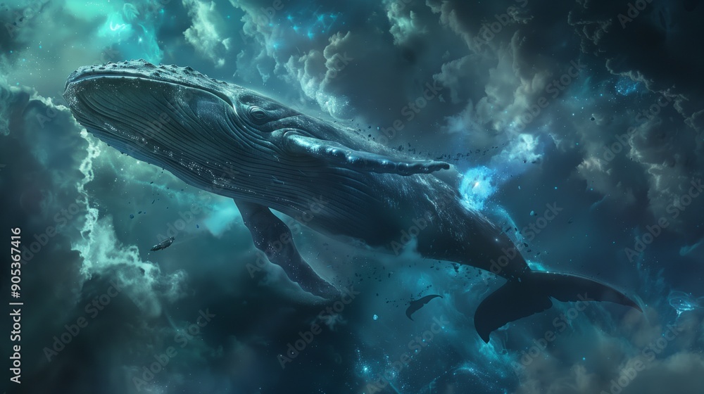 Fototapeta premium Whale in space