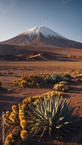 Paisagem das montanhas rochosas no deserto do Atacama, Chile photo