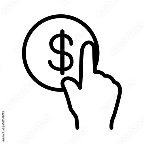 Investment icon in thin line style vector illustration graphic design