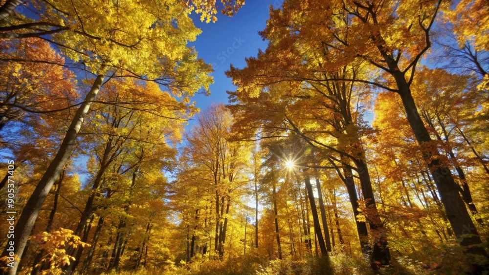 Vibrant Autumn Forest Foliage Scene Vibrant Autumn Forest Foliage Scene