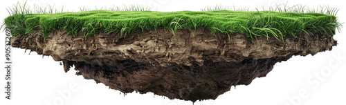 Grass and dirt cutout