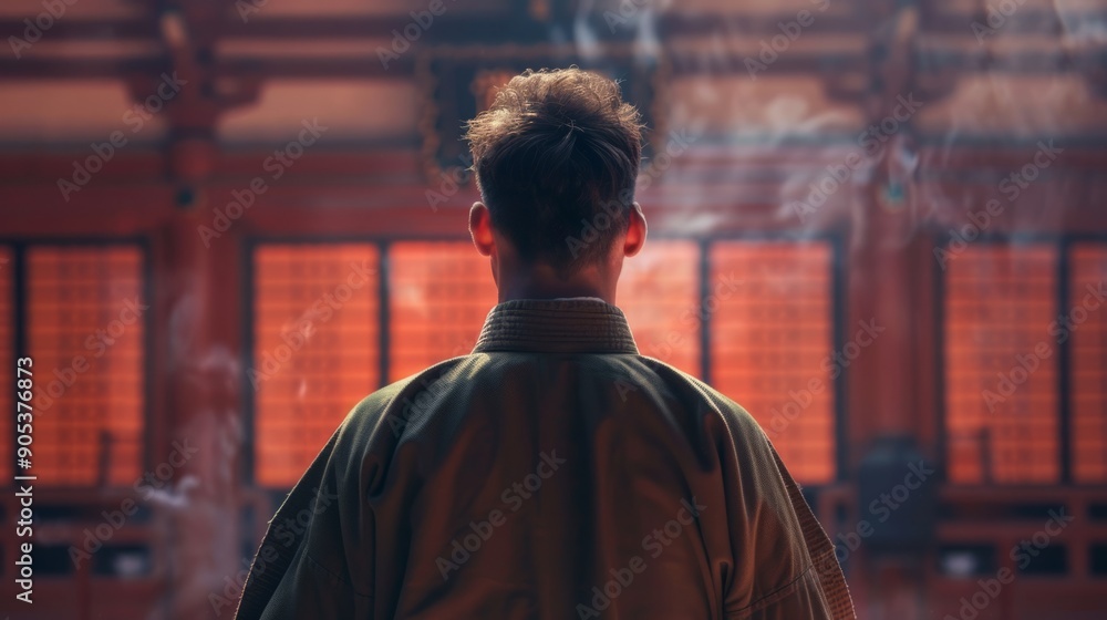 Martial artist dojo background generative ai Martial artist dojo background generative ai