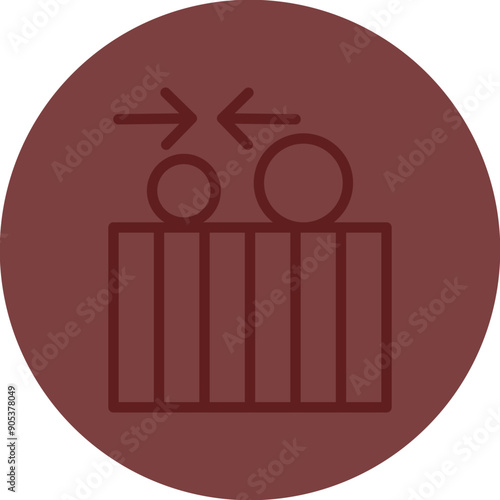 Collision Vector Line Maroon Circle Maroon