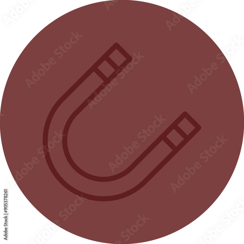Magnetic Vector Line Maroon Circle Maroon
