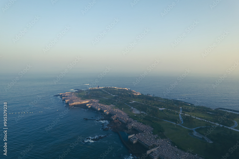 Aerial photography of coastline island natural landscape Aerial photography of coastline island natural landscape