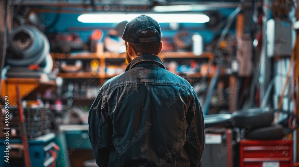 Mechanic garage background generative ai Mechanic garage background generative ai
