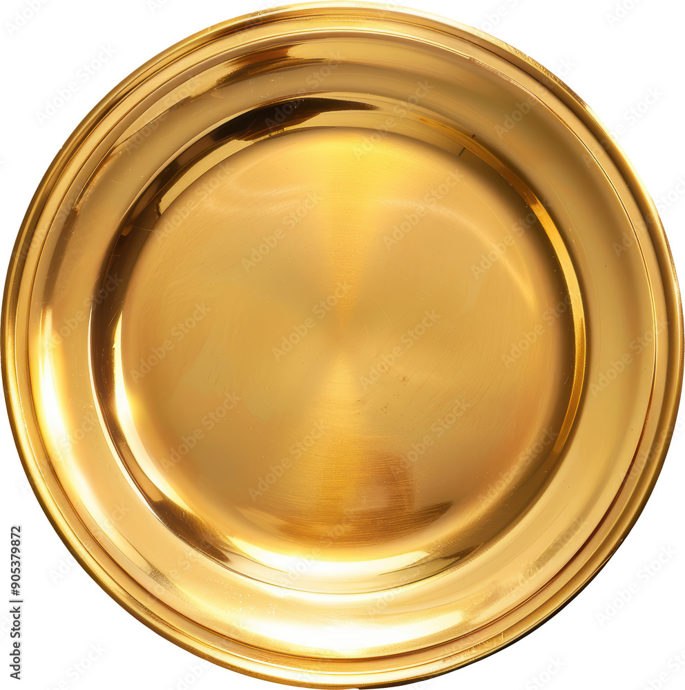 Shiny gold plate Shiny gold plate