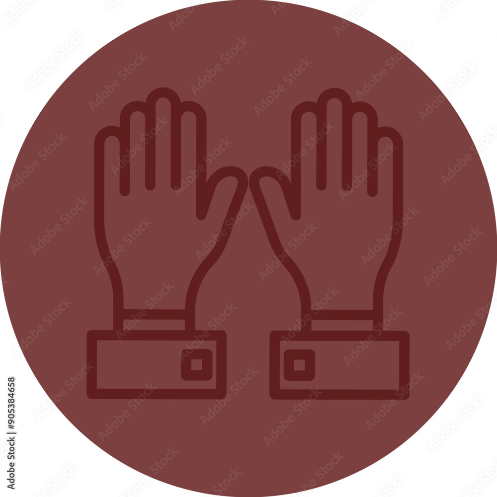 Gloves Vector Line Maroon Circle Maroon Gloves Vector Line Maroon Circle Maroon