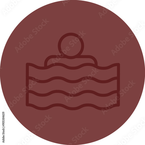 Drowning Vector Line Maroon Circle Maroon
