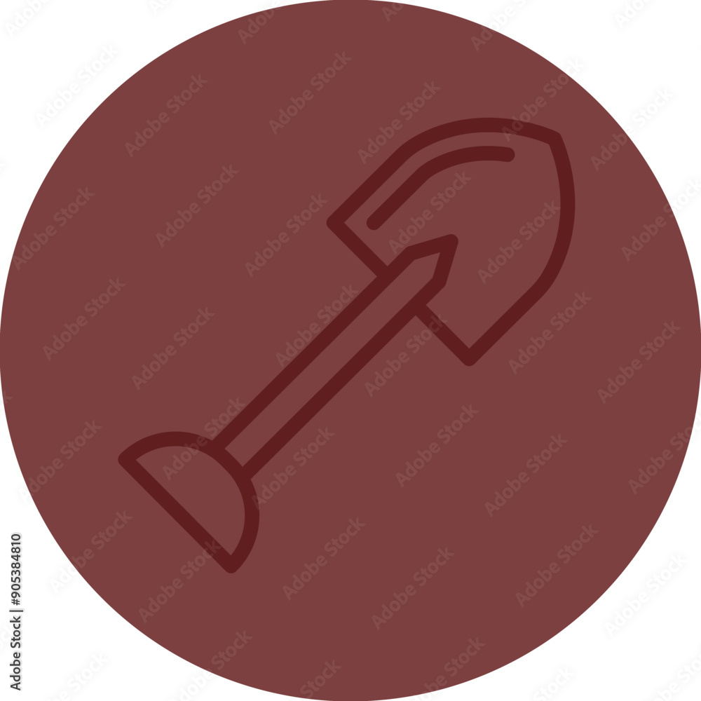 Shovel Vector Line Maroon Circle Maroon Shovel Vector Line Maroon Circle Maroon