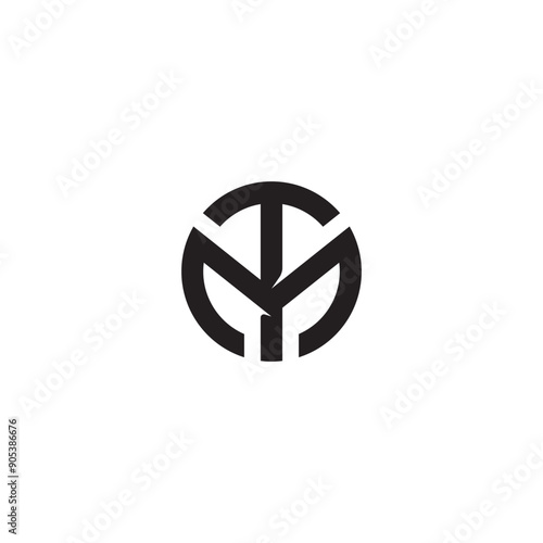 Letter TM or MT logo or icon design