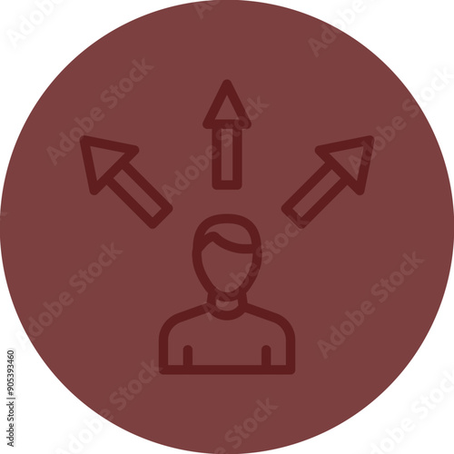 Opportunity Vector Line Maroon Circle Maroon